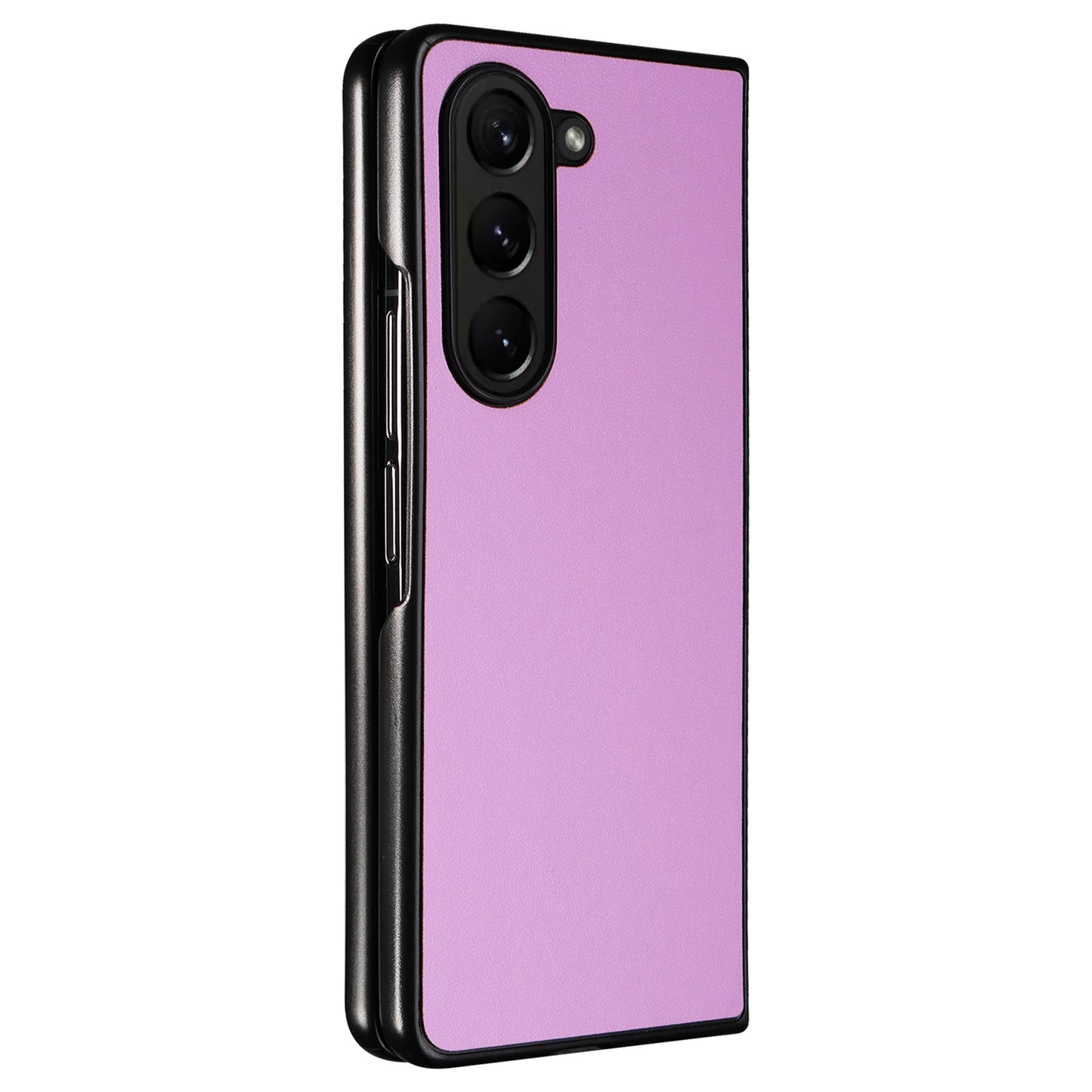 For Samsung Galaxy Z Fold6 5G Case PU Leather+PC Folding Phone Cover - Purple