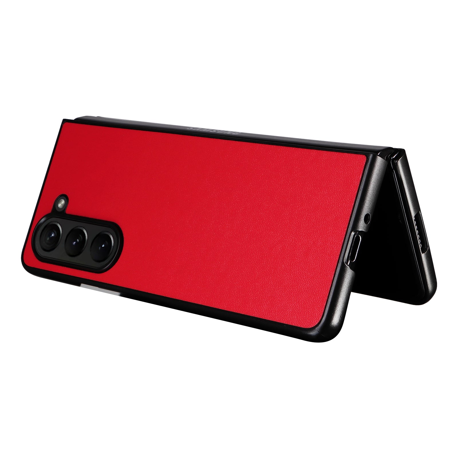 For Samsung Galaxy Z Fold6 5G Case PU Leather+PC Folding Phone Cover - Red