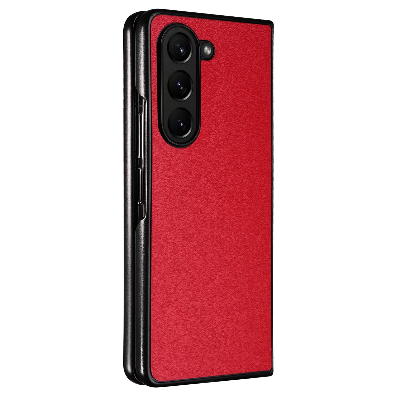 For Samsung Galaxy Z Fold6 5G Case PU Leather+PC Folding Phone Cover - Red