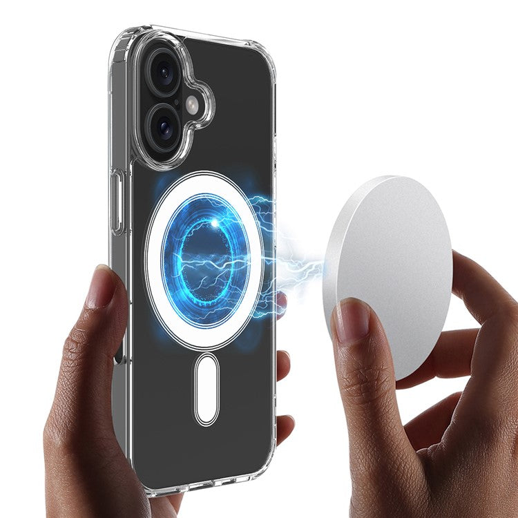 For iPhone 16 Plus Clear Case Compatible with MagSafe TPU+Acrylic Slim Phone Cover