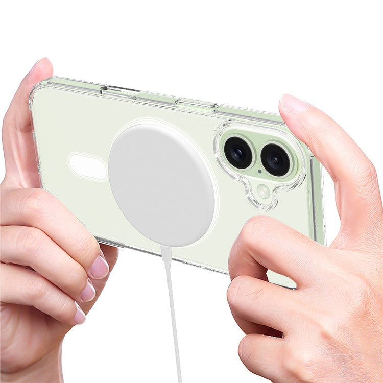 For iPhone 16 Plus Clear Case Compatible with MagSafe TPU+Acrylic Slim Phone Cover