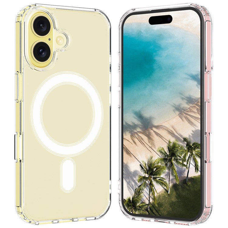 For iPhone 16 Plus Clear Case Compatible with MagSafe TPU+Acrylic Slim Phone Cover