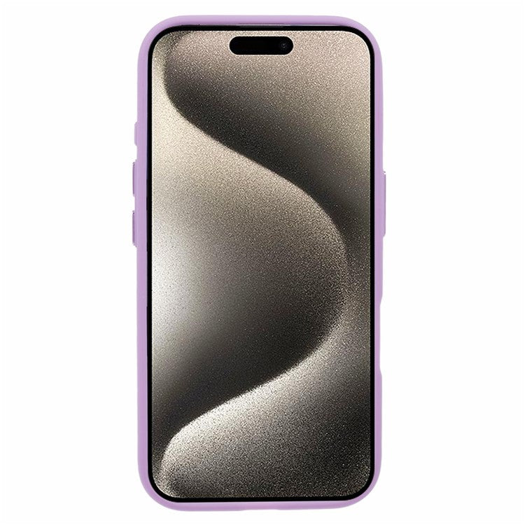 For iPhone 16 Plus Cell Phone Case Clear Back Drop Protection PC+TPU Cover - Purple