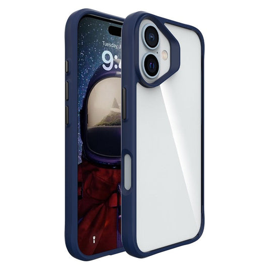 Combat X Mode Series for iPhone 16 Plus Case Hybrid Hard PC Soft TPU Shockproof Phone Cover - Blue