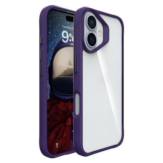 Combat X Mode Series for iPhone 16 Plus Case Hybrid Hard PC Soft TPU Shockproof Phone Cover - Purple