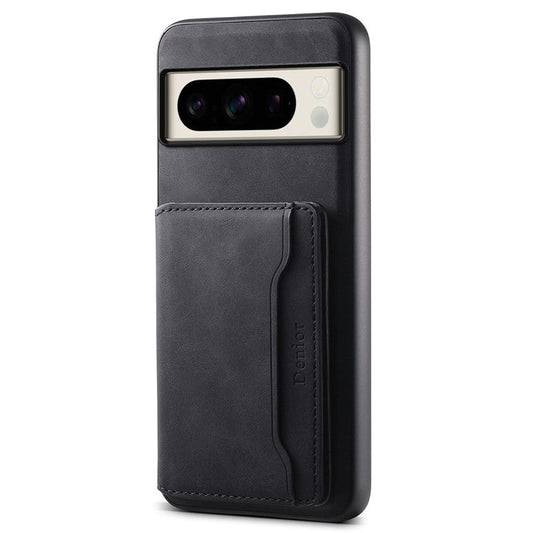 DENIOR D13 For Google Pixel 8 Pro Case Detachable 2-in-1 Leather Back Phone Cover - Black