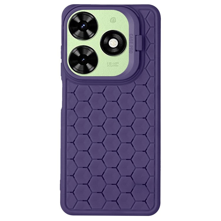 For TECNO Spark Go 2024 4G Case Kickstand Heat Dissipation TPU Phone Cover - Purple