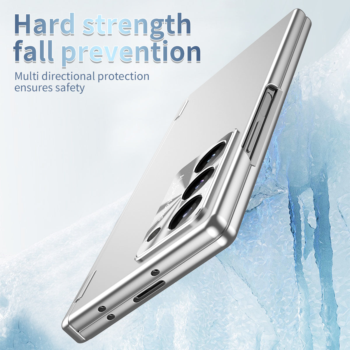For Samsung Galaxy Z Fold6 5G Phone Case Hard PC Phone Cover with Tempered Glass Film / Stylus - Silver