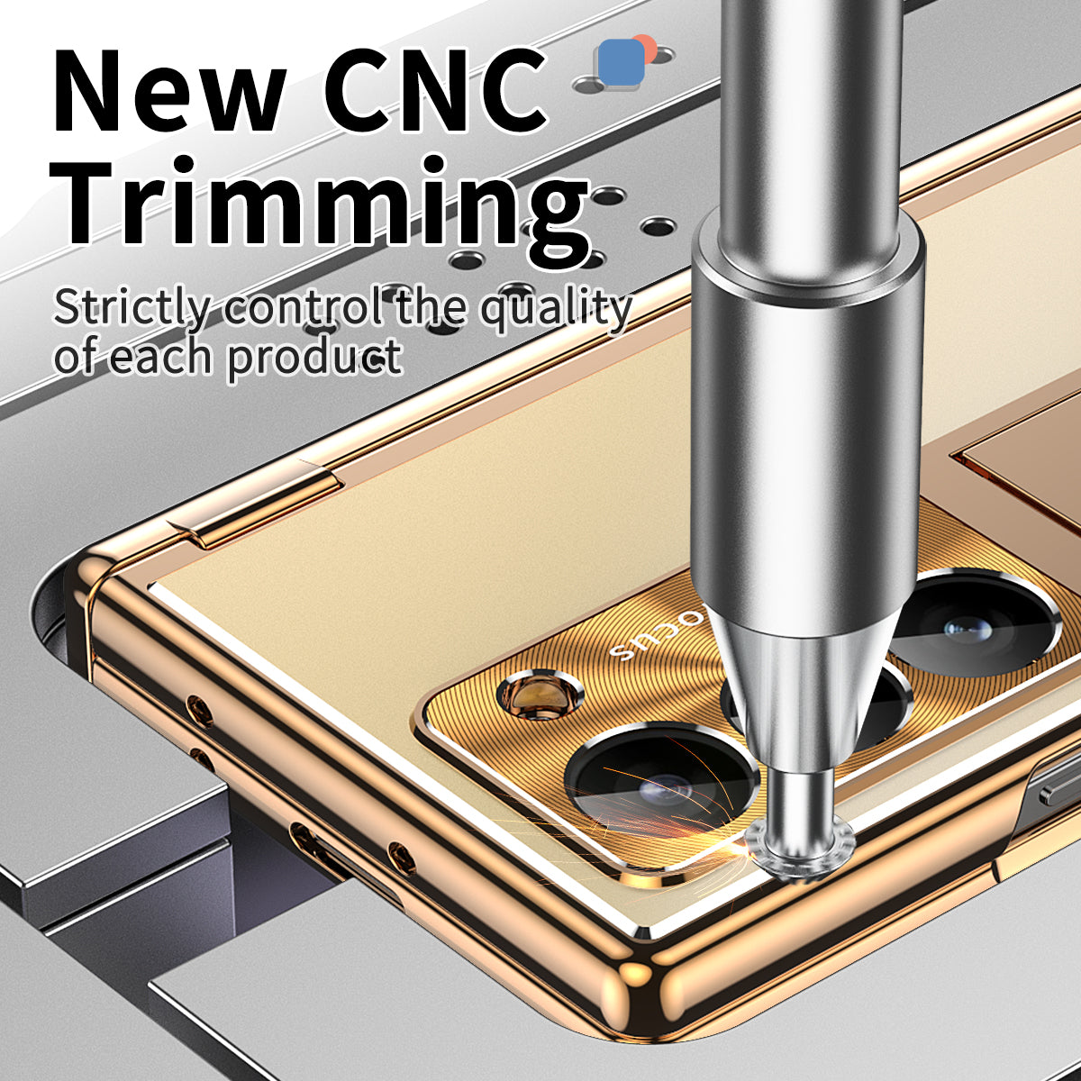 For Samsung Galaxy Z Fold6 5G Case Aluminum Alloy Phone Cover with Tempered Glass Film and Stylus - Gold+Gold