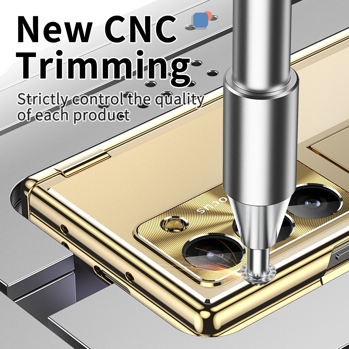 For Samsung Galaxy Z Fold6 5G Case Aluminum Alloy Phone Cover with Tempered Glass Film and Stylus - Gold