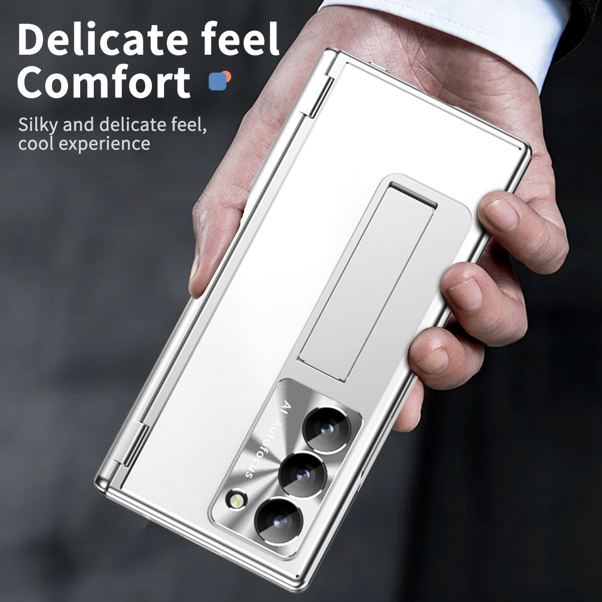 For Samsung Galaxy Z Fold6 5G Case Aluminum Alloy Phone Cover with Tempered Glass Film and Stylus - Silver