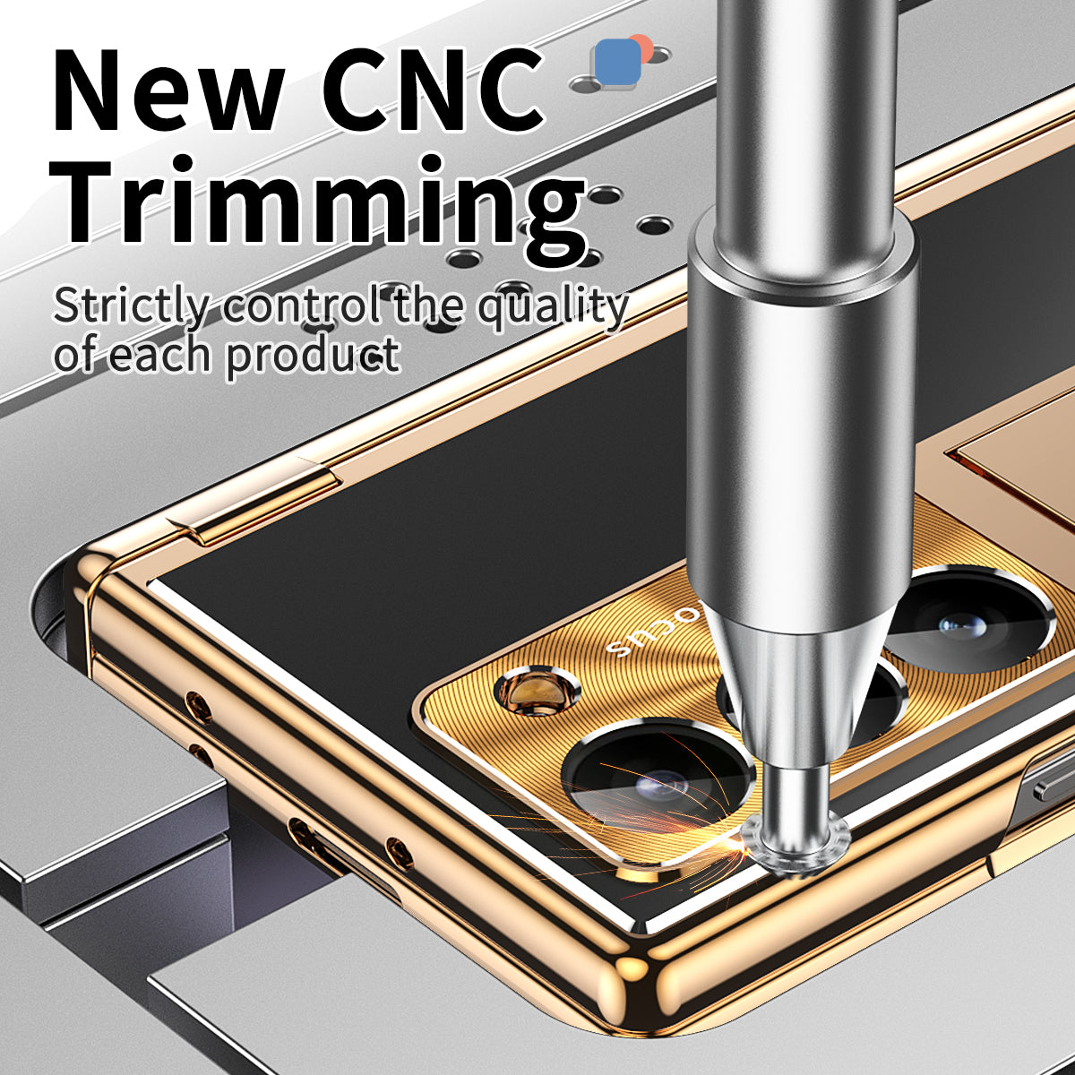 For Samsung Galaxy Z Fold6 5G Case Aluminum Alloy Phone Cover with Tempered Glass Film and Stylus - Gold+Black