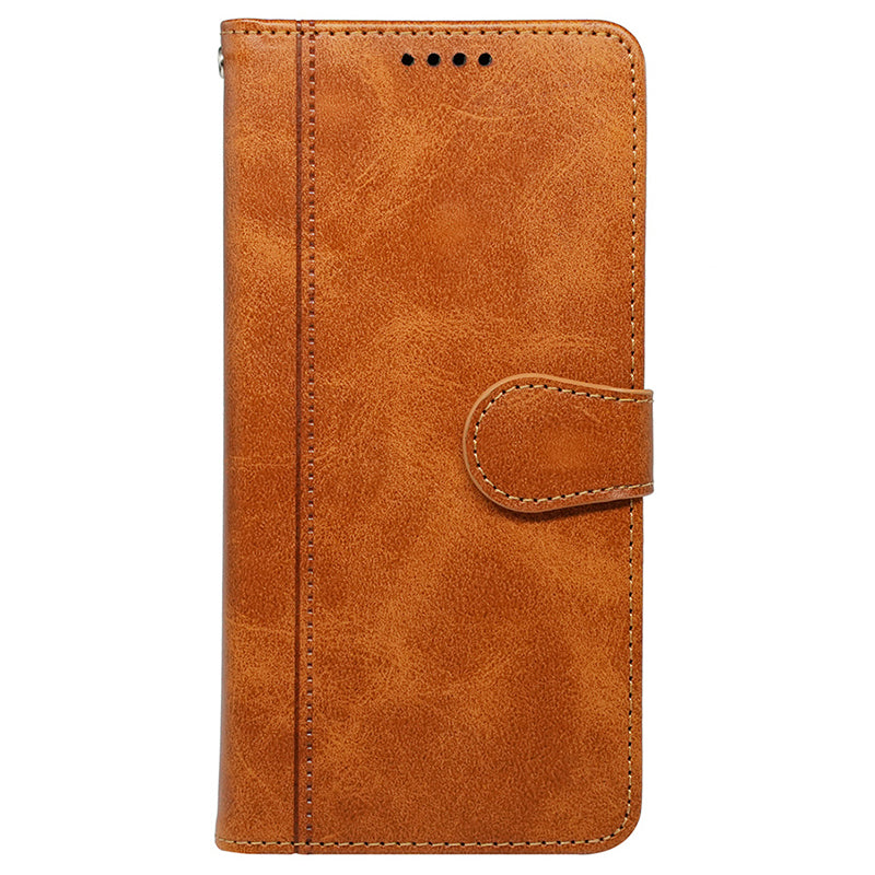 For Samsung Galaxy M34 5G / F34 5G Case Round Magnetic Clasp PU Leather Phone Cover - Yellow