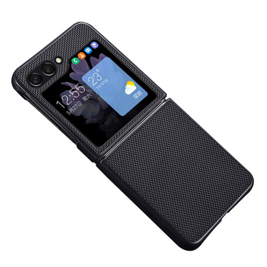 For Samsung Galaxy Z Flip6 5G Case Nylon Coated PC Shockproof Phone Case - Black