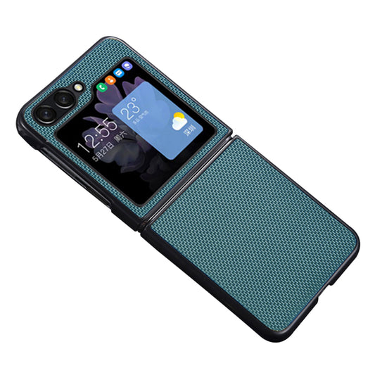 For Samsung Galaxy Z Flip6 5G Case Nylon Coated PC Shockproof Phone Case - Blue