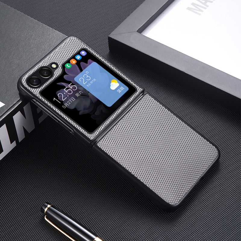 For Samsung Galaxy Z Flip6 5G Case Nylon Coated PC Shockproof Phone Case - Grey