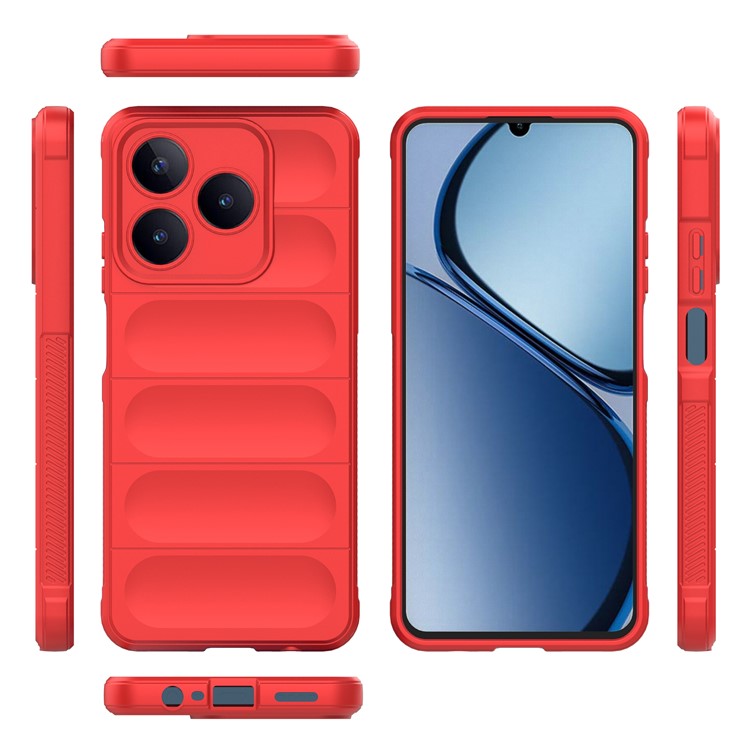 For Realme C63 4G / Narzo N63 4G Case Soft TPU Drop-proof Mobile Phone Cover - Red