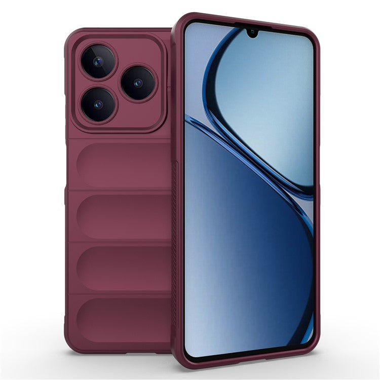 For Realme C63 4G / Narzo N63 4G Case Soft TPU Drop-proof Mobile Phone Cover - Wine Red