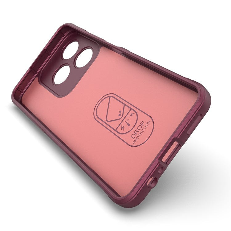 For Realme C63 4G / Narzo N63 4G Case Soft TPU Drop-proof Mobile Phone Cover - Wine Red