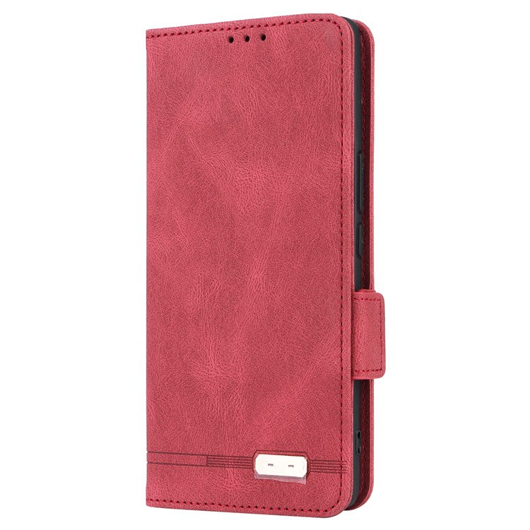 For vivo V30e 5G Case Leather Phone Cover Hardware Decor Folio Book Wallet - Rose