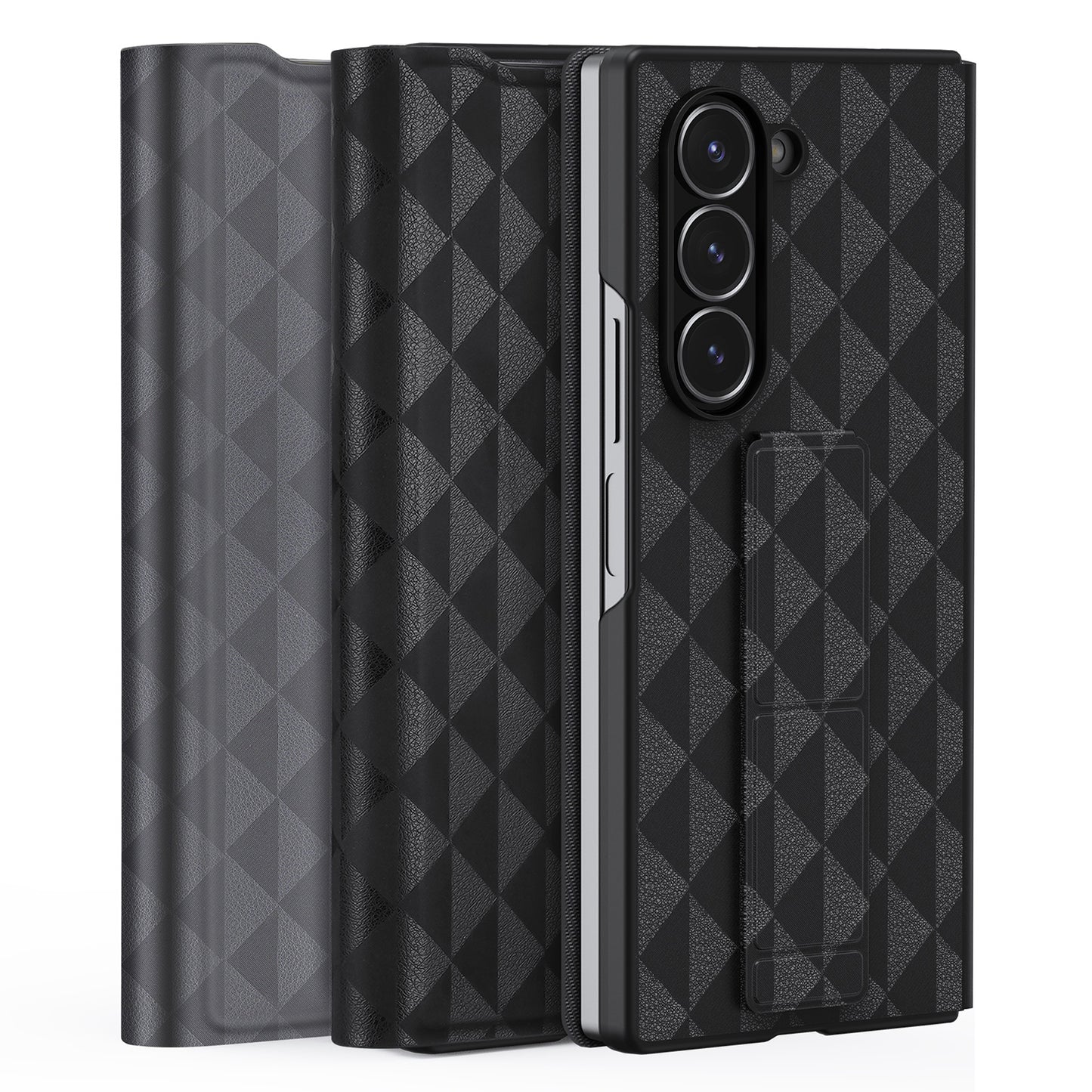 DUX DUCIS Fitt Series for Samsung Galaxy Z Fold6 5G Case Leather Phone Cover with Card Slot Kickstand - Grey