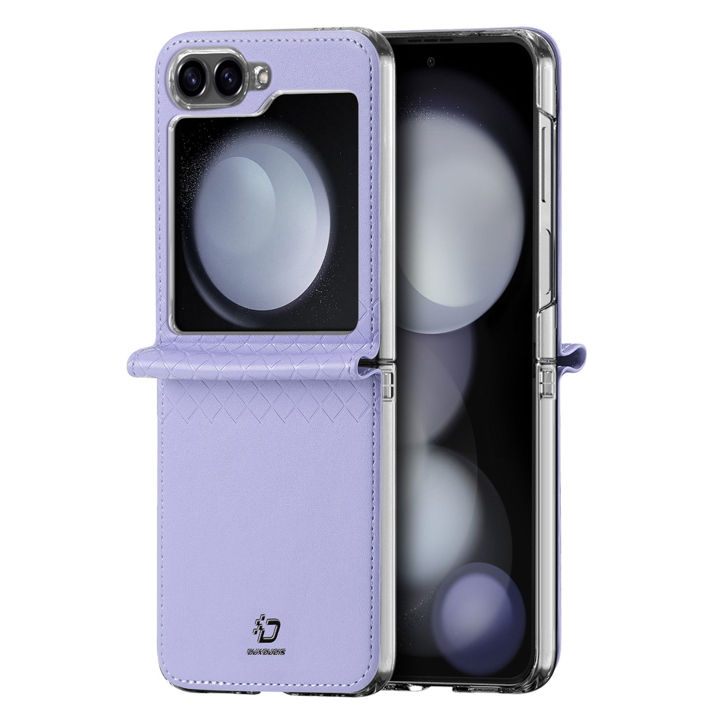 DUX DUCIS Bril Series for Samsung Galaxy Z Flip6 5G Case Leather+PC Protective Shell Cover - Purple