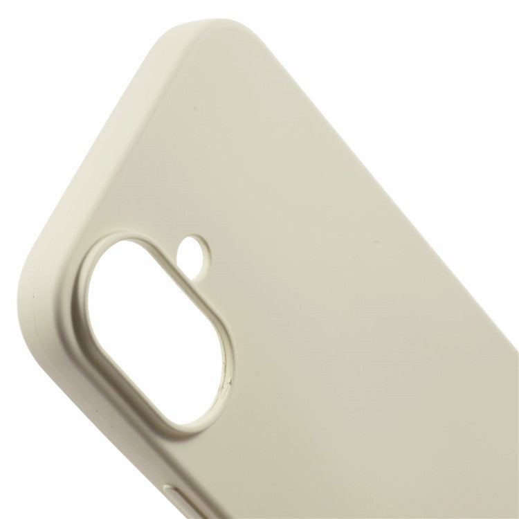 For iPhone 16 Plus TPU Case Soft Fiber Lining Anti-scratch Phone Cover - White
