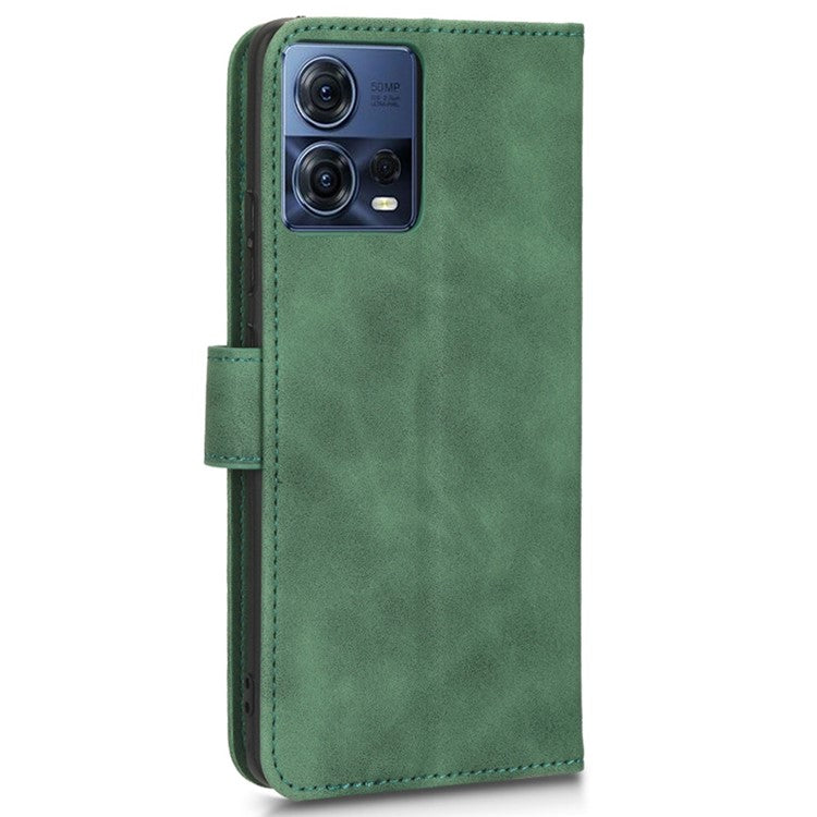 For Motorola Moto S30 Pro 5G PU Leather Wallet Stand Phone Cover Skin-touch Feeling Drop-proof Folio Flip Case - Green