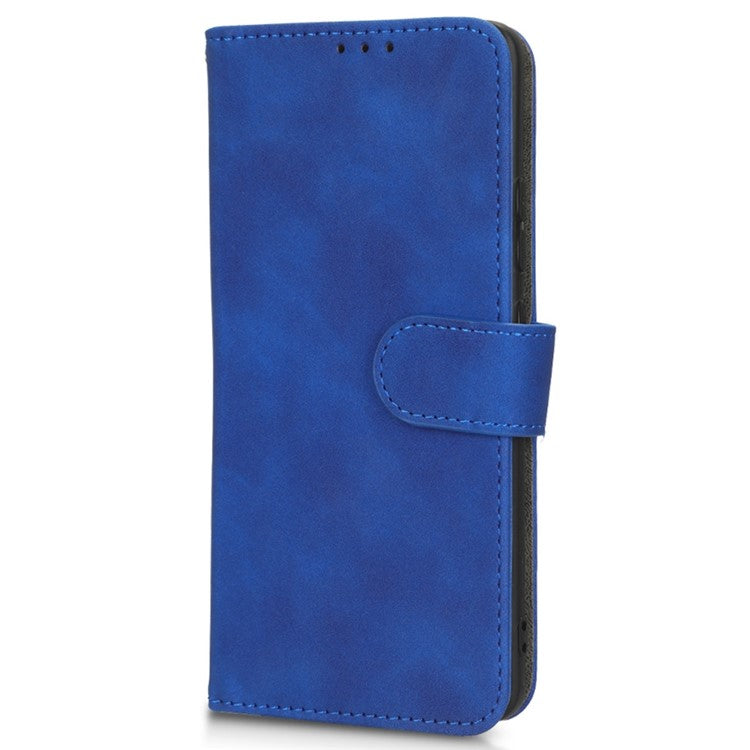 For Motorola Moto S30 Pro 5G PU Leather Wallet Stand Phone Cover Skin-touch Feeling Drop-proof Folio Flip Case - Blue