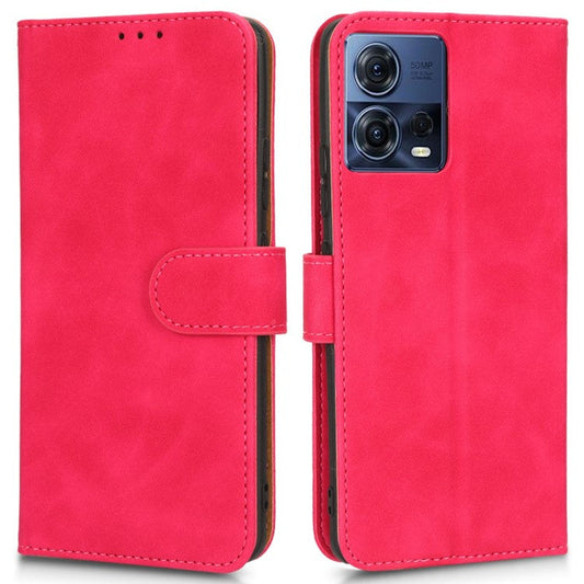 For Motorola Moto S30 Pro 5G PU Leather Wallet Stand Phone Cover Skin-touch Feeling Drop-proof Folio Flip Case - Red