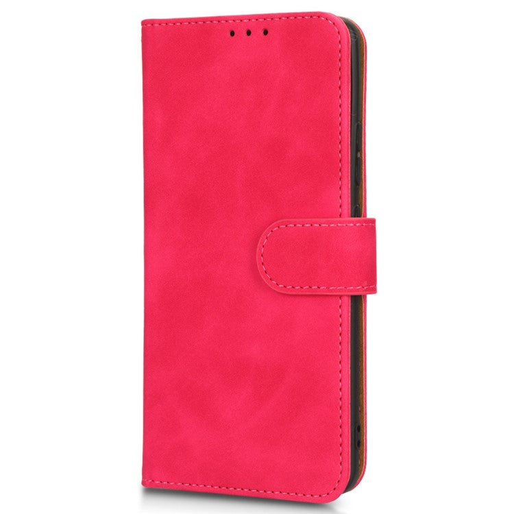 For Motorola Moto S30 Pro 5G PU Leather Wallet Stand Phone Cover Skin-touch Feeling Drop-proof Folio Flip Case - Red