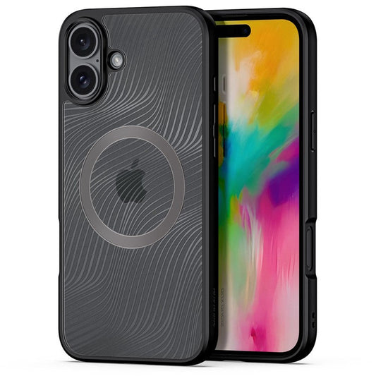 DUX DUCIS Aimo Series for iPhone 16 Plus Magnetic Case PC+TPU Protective Phone Cover (REACH Certification) - Black