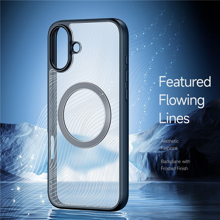 DUX DUCIS Aimo Series for iPhone 16 Plus Magnetic Case PC+TPU Protective Phone Cover (REACH Certification) - Black