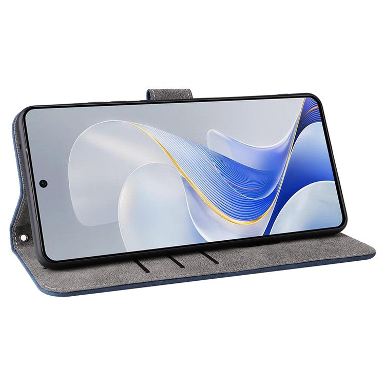 For vivo S19 5G Case RFID Blocking PU Leather Wallet Phone Cover - Blue