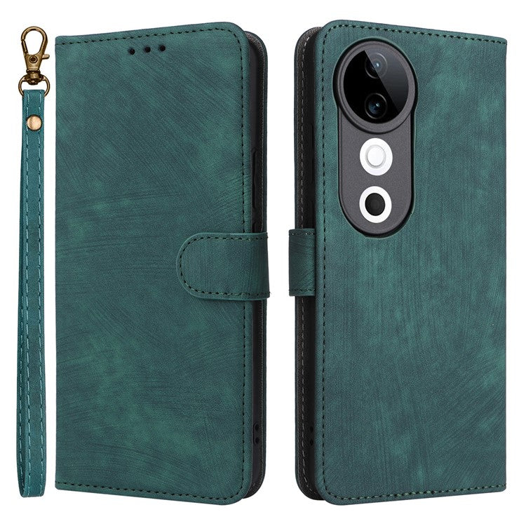 For vivo S19 5G Case RFID Blocking PU Leather Wallet Phone Cover - Green