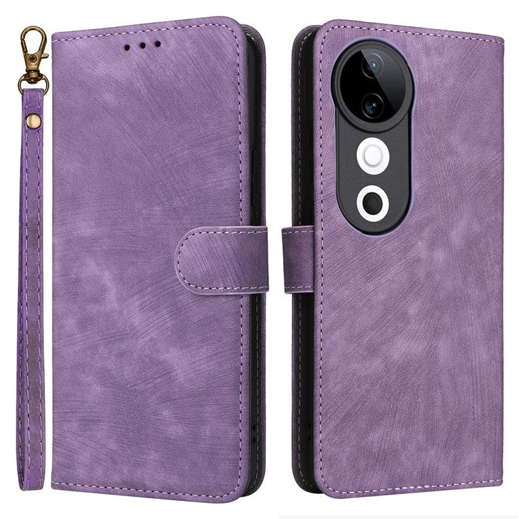 For vivo S19 5G Case RFID Blocking PU Leather Wallet Phone Cover - Purple