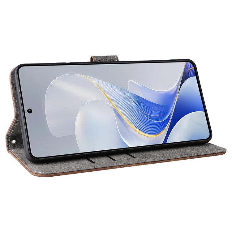 For vivo S19 5G Case RFID Blocking PU Leather Wallet Phone Cover - Brown