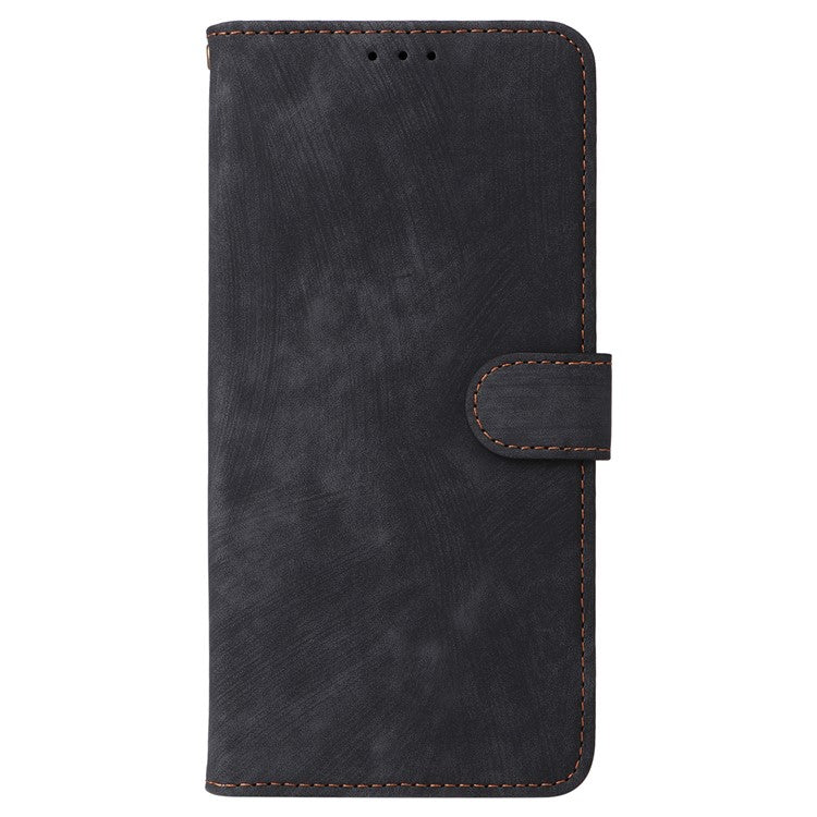 For Realme C63 4G / Narzo N63 4G / C61 4G Stand Case RFID Blocking Leather Phone Cover with Strap - Black