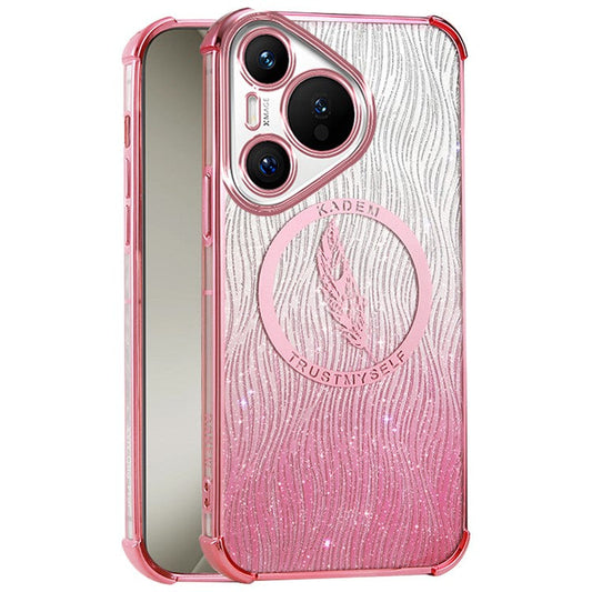 KADEM For Huawei Pura 70 Case Electroplating Glittery TPU Phone Cover - Pink