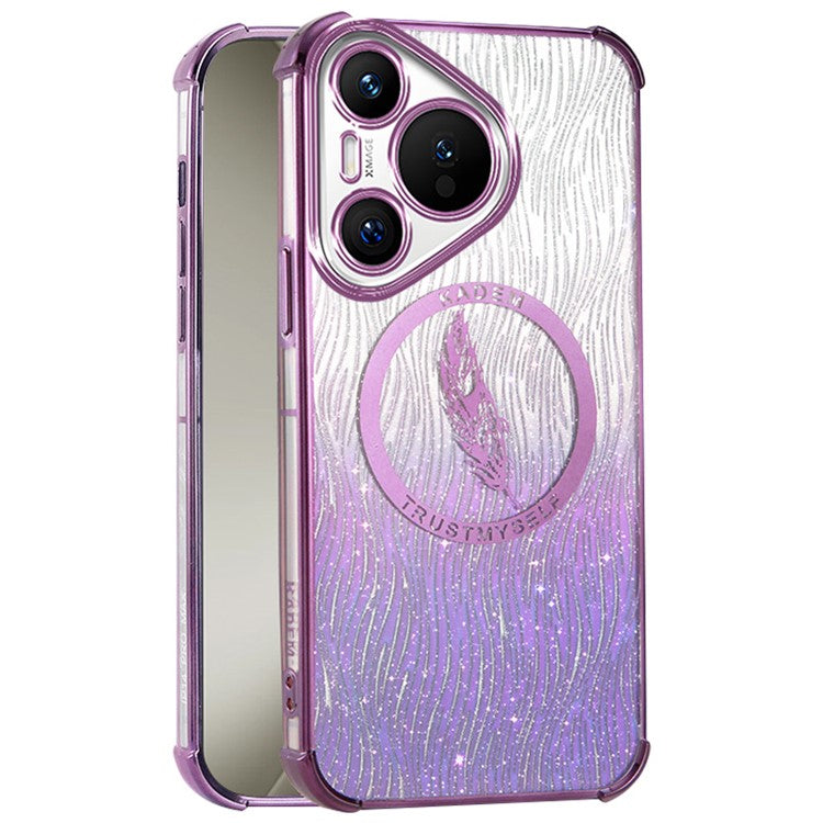 KADEM For Huawei Pura 70 Case Electroplating Glittery TPU Phone Cover - Purple
