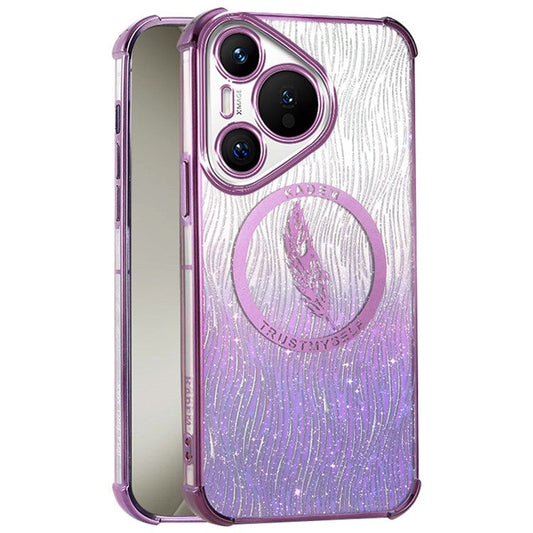 KADEM For Huawei Pura 70 Case Electroplating Glittery TPU Phone Cover - Purple