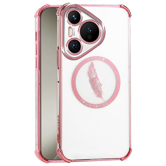 KADEM For Huawei Pura 70 Case Soft TPU Phone Cover Clear Back Corner Bumpers - Pink