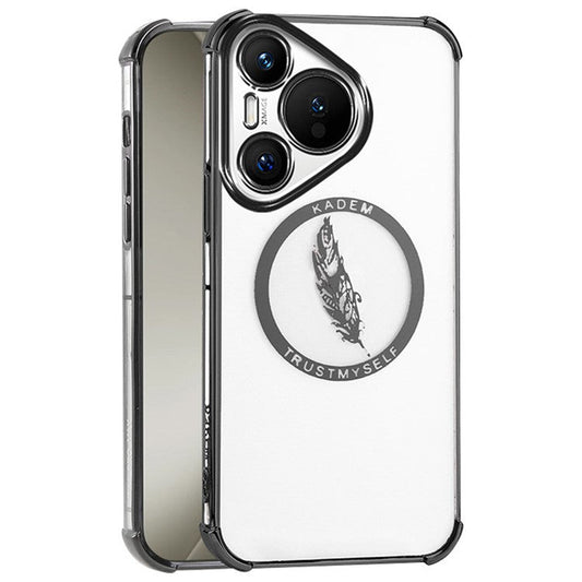 KADEM For Huawei Pura 70 Case Soft TPU Phone Cover Clear Back Corner Bumpers - Black