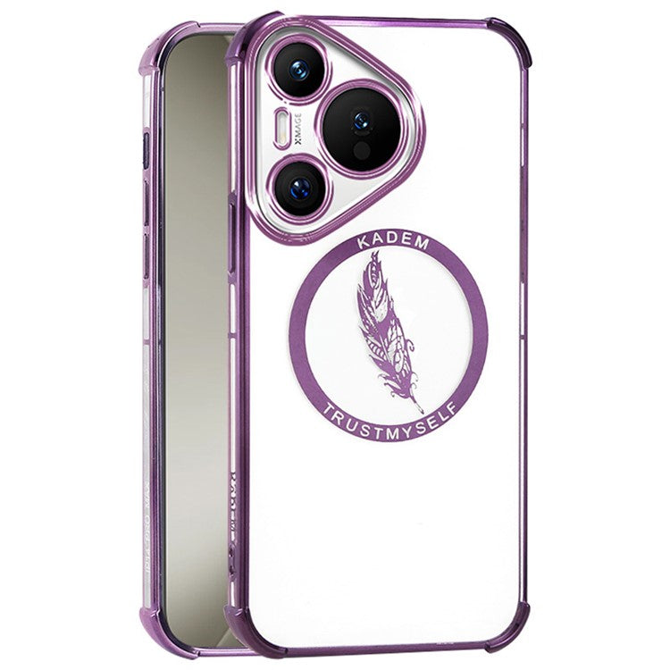 KADEM For Huawei Pura 70 Case Soft TPU Phone Cover Clear Back Corner Bumpers - Purple