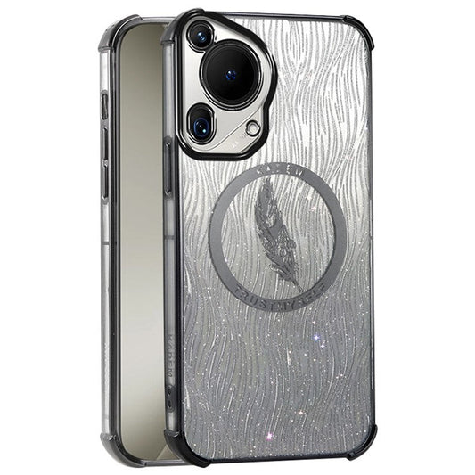 KADEM For Huawei Pura 70 Ultra Case Electroplating Glittery TPU Phone Cover - Black