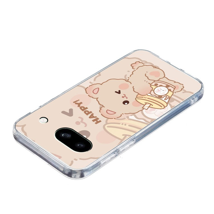 For Google Pixel 7a Case Anti-Drop Pattern Printing TPU Phone Cover - Bear