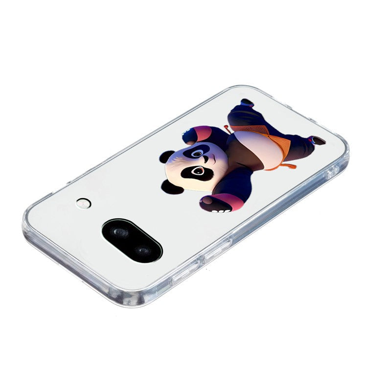 For Google Pixel 8a Case Pattern Printing Anti-Scratch TPU Phone Cover - Panda