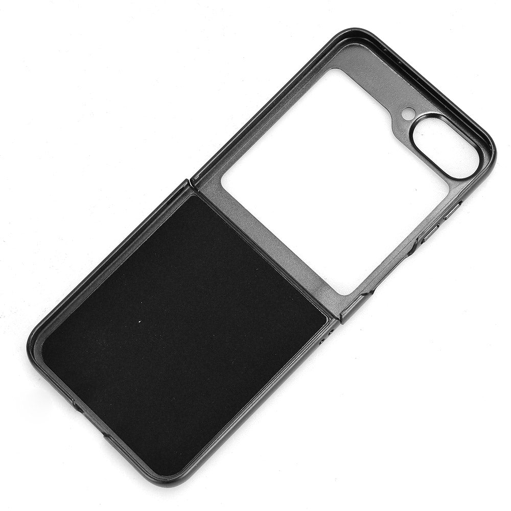 For Samsung Galaxy Z Flip6 5G Case Carbon Fiber Texture PU+PC Drop-Proof Phone Shell - Brown