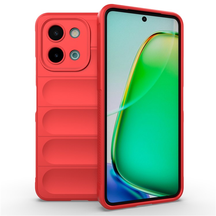 For vivo Y28 4G Case Soft TPU Drop Impact Phone Cover - Red