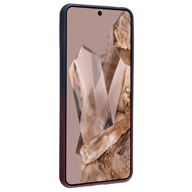 For Google Pixel 8 Pro Case TPU Shockproof Phone Cover Aesthetic Gradient Color - Dark Blue+Dark Purple